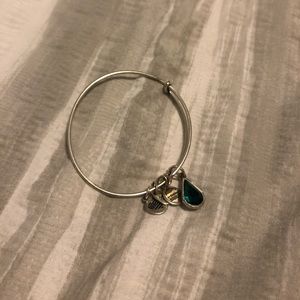 Emerald gemstone Alex and Ani bracelet
